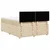 Vidaxl Box spring postelja z vzmetnico krem 140x200 cm blago