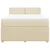vidaXL vidaXL Box spring postelja z vzmetnico krem 140x190 cm blago, (21306565)