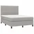 Vidaxl Box spring postelja z vzmetnico svetlo siva 140x200 cm blago