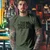 Camiseta Majica sa štampanim printom Cam 491, Muška, Maslinasta