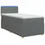 vidaXL Postelja boxspring z vzmetnico Temno siva 100 x 200 cm Blago