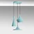 Conceptum Hypnose Luster Tom-3556, 45-135cm, 3xE27 s, Tirkizni