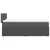 Vidaxl Box spring postelja z vzmetnico temno siva 90x190 cm blago