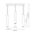 Luster na sajli HUDSON 3xGU10/8W/230V bela
