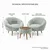 ATELIER DEL SOFA Fotelje i klub stočić Lida Wellsoft Green