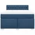vidaXL vidaXL Box spring postelja z vzmetnico modra 160x200 cm blago, (21310855)