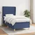 Vidaxl Box spring postelja z vzmetnico modra 90x200 cm blago