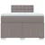 Vidaxl Box spring postelja z vzmetnico taupe 120x200 cm blago