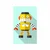 Plakat rumeni robot na modrem ozadju - 40x60 silver