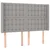 Krevet box spring s madracem LED svjetlosivi 140x200 cm tkanina