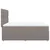 vidaXL Box spring postelja z vzmetnico taupe 160x200 cm blago