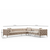 ATELIER DEL SOFA Ugaona garnitura Como Right Ecru