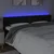 Vidaxl LED posteljno vzglavje črno 183x16x78/88 cm blago