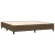 Krevet box spring s madracem LED tamnosmeđi 200x200 cm tkanina