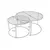Hanah Home Klub sto-set Aurum, 60x60x39, 80x80x43cm, 2 komada, Crni