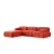 Atelier del Sofa L1 O1 1R Pouffe Doblo Ugaona garnitura, 3 Sedišta, Crvena