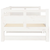 Den Izvlečna dnevna postelja bela trdna borovina 2x(90x200)