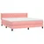 Vidaxl Box spring postelja z vzmetnico roza 180x200 cm žamet