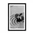 Plakat s paspartujem peščeni Zen vrt z orhidejo v črnobeli varianti - 40x60 black