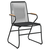 5-dijelni vrtni blagovaonski set od PVC ratana crni