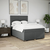 vidaXL Box spring postelja z vzmetnico temno siva 160x200 cm blago