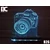 Black Cut 3D Lampa Foto aparat Zelena