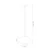 LED luster na sajli VASO LED/4W/230V O 18 cm bela