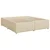 Vidaxl Box spring postelja z vzmetnico krem 200x200 cm blago
