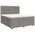 Vidaxl Box spring postelja z vzmetnico taupe 200x200 cm blago