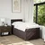 Vidaxl Box spring postelja z vzmetnico temno rjava 80x200 cm blago