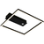 Briloner 3770-015 - LED stropno svetlo sa senzorom FRAME LED/14W/230V 3000K 32x30 cm crna