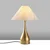 Opviq Stona lampa Luna-15275, 50x50x68 cm, IP20, Zlatno-bele boje