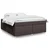 Vidaxl Box spring postelja z vzmetnico temno rjava 180x200 cm blago