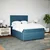 Vidaxl Box spring postelja z vzmetnico modra 140x200 cm žamet