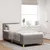 LED Box Spring Krevet Sivo-smeđa 100 x 200 cm tkanina