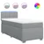 VIDAXL Box spring postelja z vzmetnico svetlo siva 80x200 cm blago