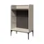 Jela Vitrina Soffy V80-2AL/SF, 80x124x42cm, Prljavo bela - antracit