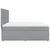 Vidaxl Box spring postelja z vzmetnico svetlo siva 200x200 cm blago