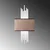 Opviq Zidna lampa Axis-15122, 35x75x10cm, IP20, Belo-smeđa