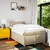 Vidaxl Box spring postelja z vzmetnico krem 120x190 cm blago