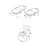 Hanah Home Set Trpezarijski sto i 6 stolica Nef, Plavo-braon