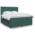 Vidaxl Box spring postelja z vzmetnico temno zelena 200x200 cm žamet