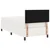 Vidaxl LED Box Spring Postelja z vzglavjem Krema in bela 100 x 200 cm