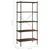 Police s 5 razina crne i boja drva 80 x 40 x 163 cm