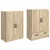 Set ormara 2 pcs Hrast sonoma Konstruirano drvo