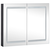vidaXL LED kopalniška omarica z ogledalom 80x12,2x68 cm