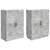 Set ormara 2 pcs Betonska siva Konstruirano drvo