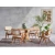 Hanah Home Trpezarijski sto i stolice Roma, 100x75x100 cm, 4 stolice, Smeđi
