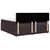 Vidaxl Box spring postelja z vzmetnico temno rjav 200x200 cm blago