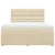 vidaXL Box spring postelja z vzmetnico krem 180x200 cm blago